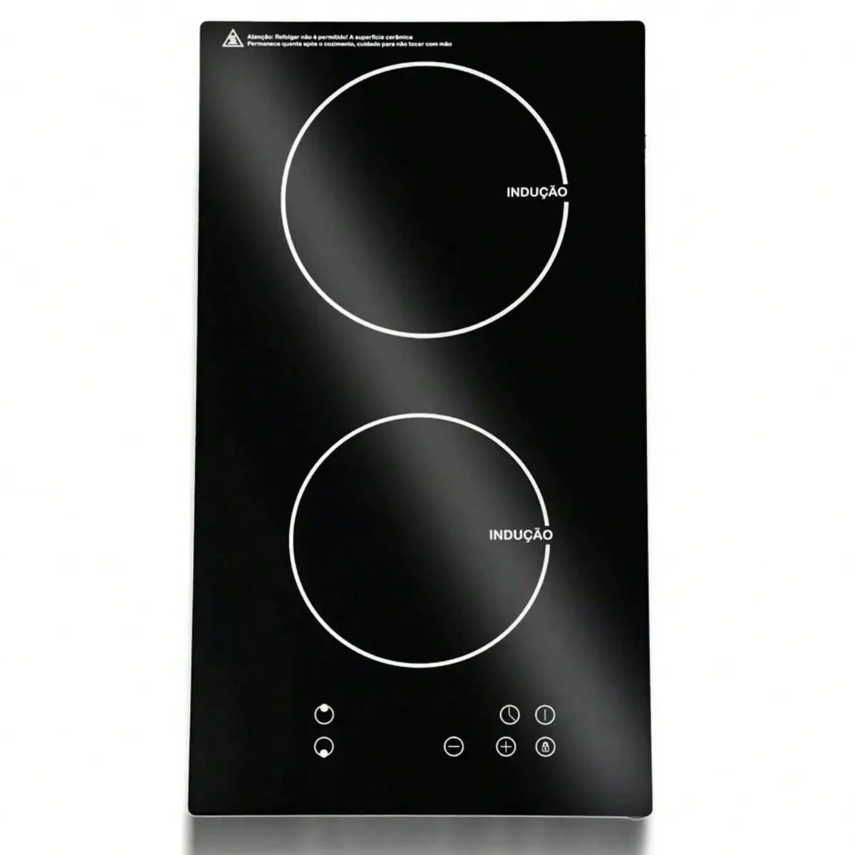 Fogão Cooktop Indução Elétrico 3500W 2 Bocas Vitrocerâmica Preto