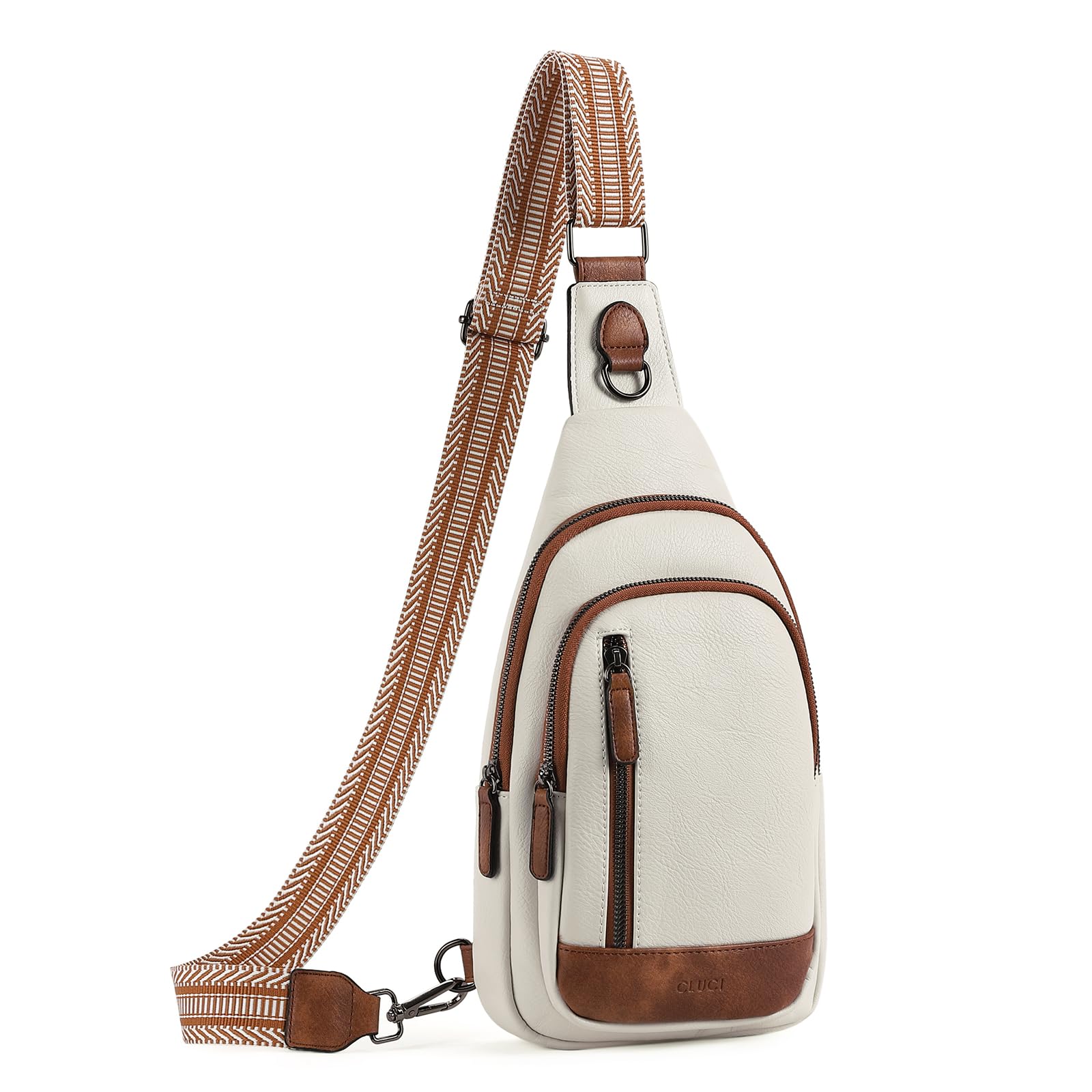 Bolsas transversais CLUCI para mulheres, tiracolo, mochila de viagem de couro, One Size