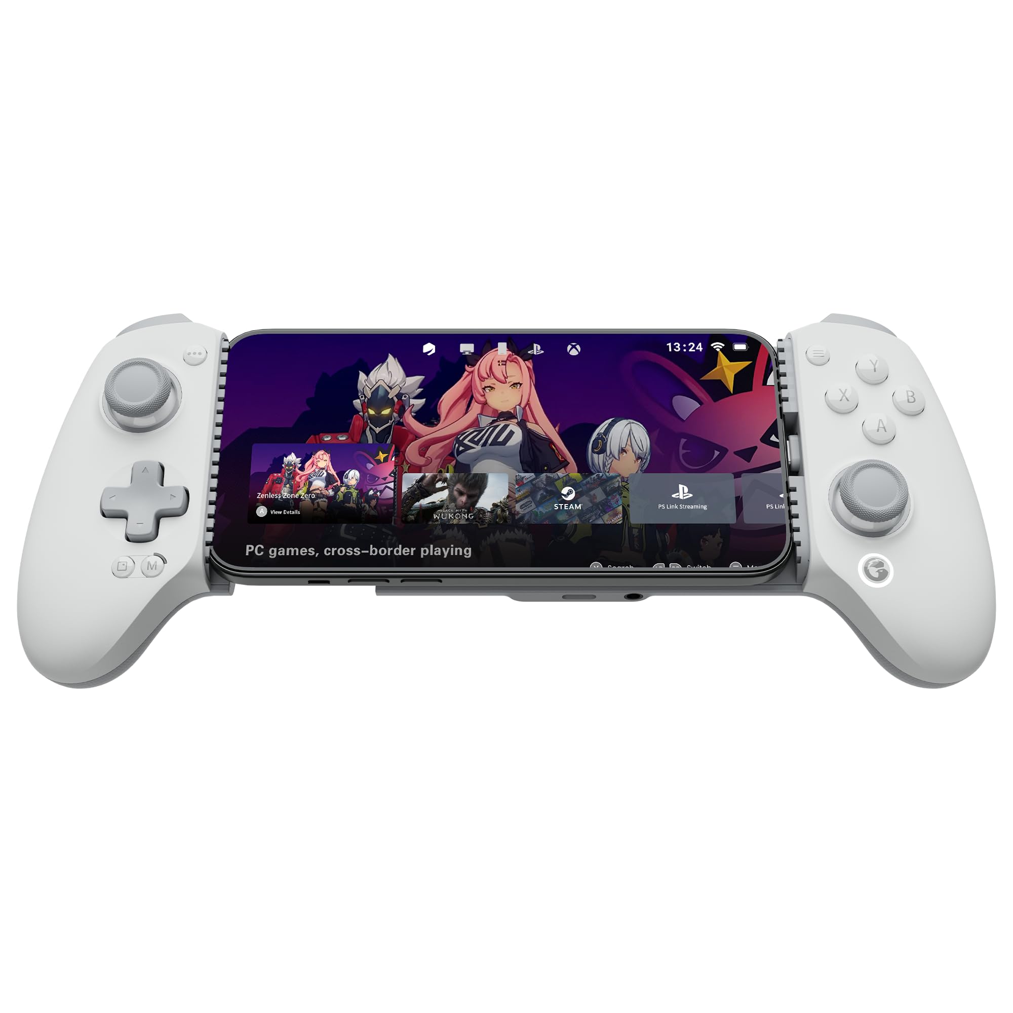 GameSir G8 Plus MFi – Controle para iPhone 15/16/17, iPad Mini e Android (USB-C), com certificação MFi oficial, design ergonômico, 2 botões traseiros Pro e compatível com Call of Duty, Xbox Cloud Gaming e muito mais.