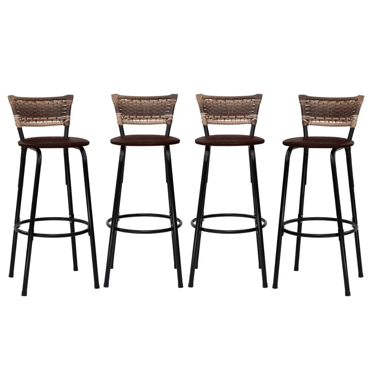 Kit 4 Banquetas Alta Para Balcão Bar Bistrô Bancada Área Lazer Gourmet Ilha com Encosto Itagold