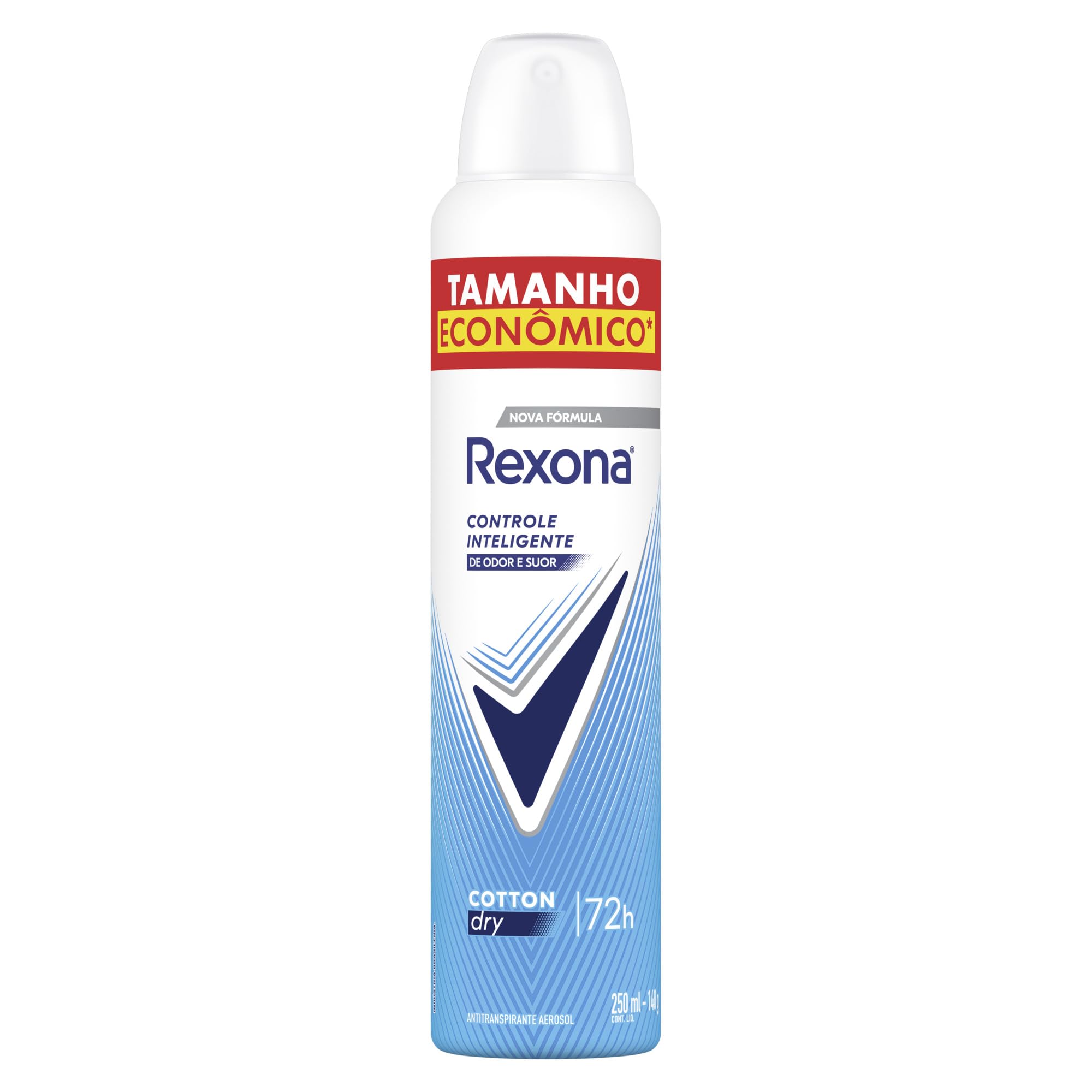 Rexona Antitranspirante Aerossol Cotton Dry 250 ML, Leve Mais Pague Menos, Embalagem Pode Variar