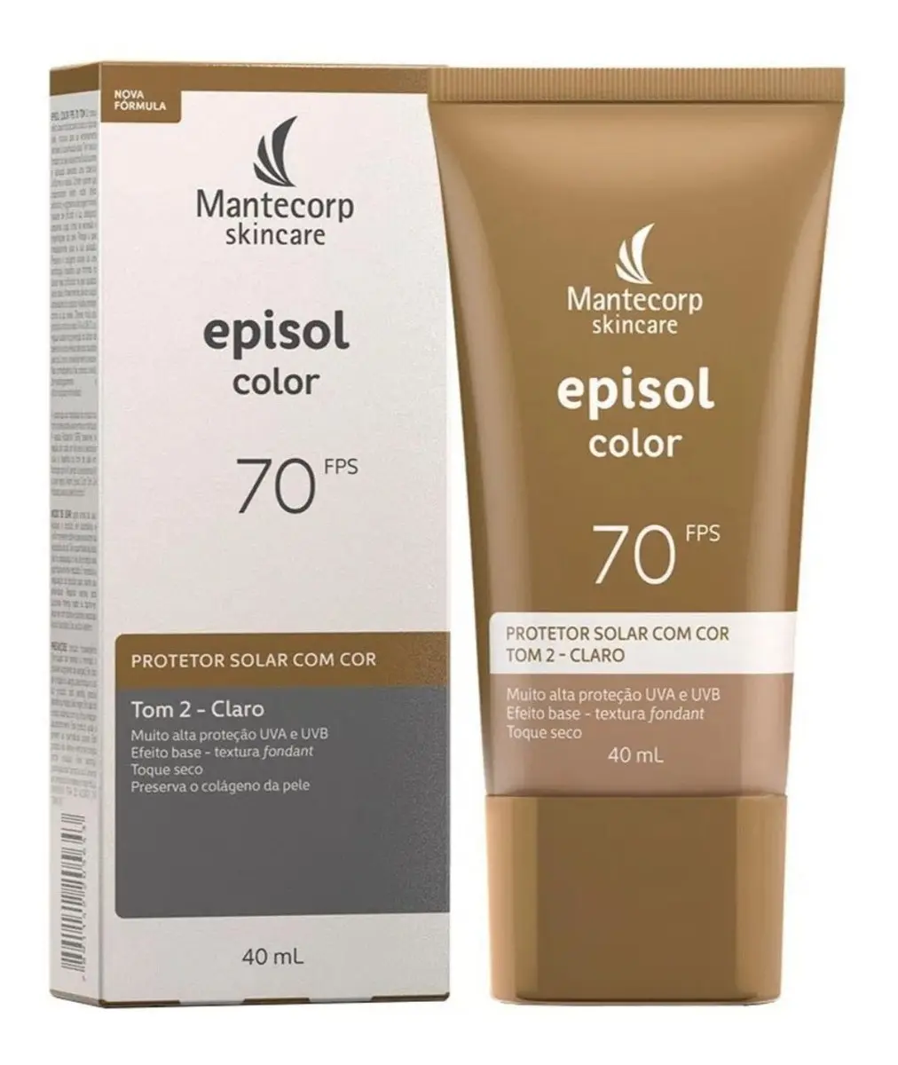 Mantecorp Protetor Solar Facial Episol Fps 70 Tom 2 Claro - R$ 69,9